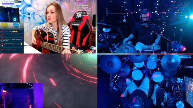 КИНО - Красно-желтые дни ❤💛❤💛 (вырезка со стрима cover+барабаны 🥁 ) смотреть онлайн