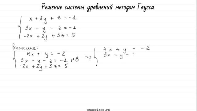Метод Гаусса решения систем линейных уравнений смотреть онлайн