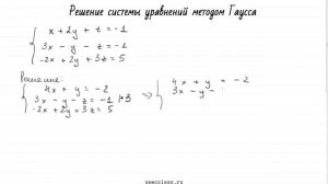 Метод Гаусса решения систем линейных уравнений