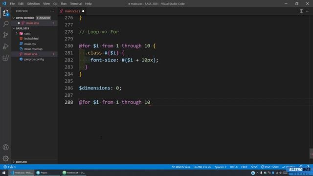 Learn SASS In Arabic 2021 - #12 - Loop - For смотреть онлайн