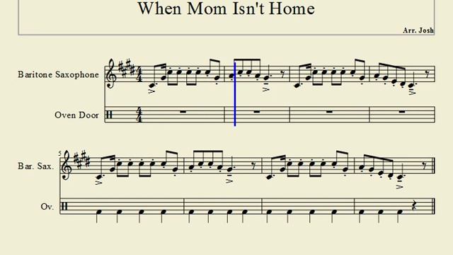 When Mom Isn't Home for Eb Instruments (Alto Saxophone and Baritone Saxophone) смотреть онлайн
