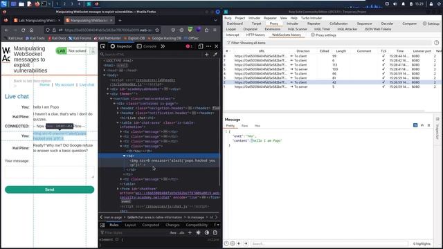 Portswigger - WebSockets - Lab #1 Manipulating WebSocket messages to exploit vulnerabilities смотреть онлайн