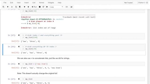 List Indexing and Slicing смотреть онлайн
