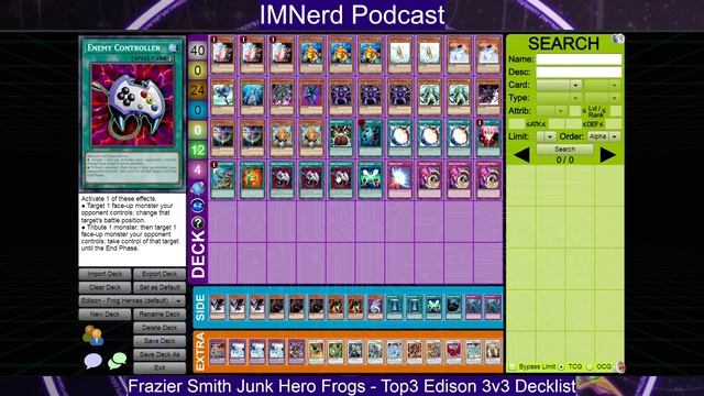 Frazier Smith's Top3 Junk Hero Frog Deck Profile смотреть онлайн