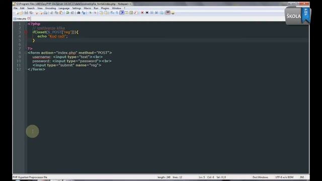 PHP Forma - 2. deo - SUBMIT dugme смотреть онлайн