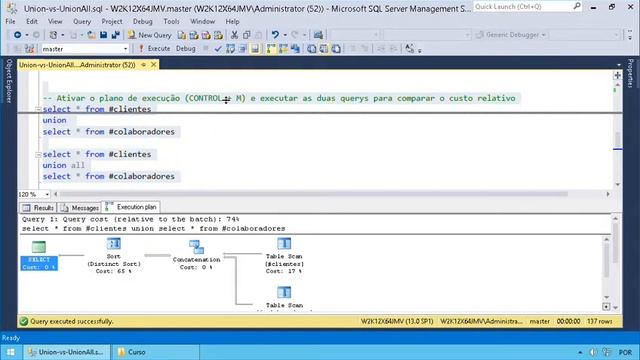 Diferença entre UNION e UNION ALL no SQL Server смотреть онлайн