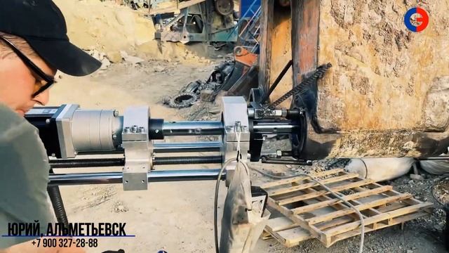 Восстановление отверстий рукояти экскаватора HITACHI 280 смотреть онлайн