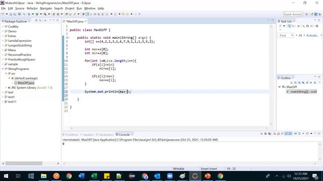 Find Maximum difference in an given integer array смотреть онлайн