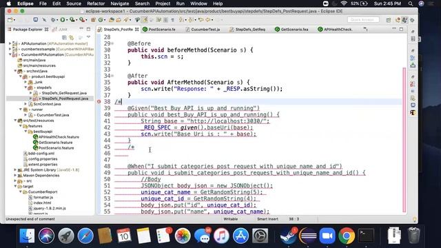 Cucumber With API Automation-Dependency Injection Post requests-Part-4 смотреть онлайн