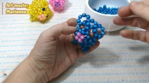 Как сплести из бусин объемную свинку - мастер-класс