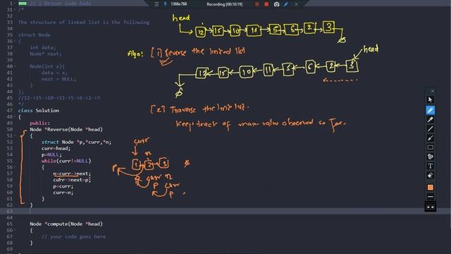 Linked List : Delete nodes having greater value on right (Very Important) || Amazon смотреть онлайн