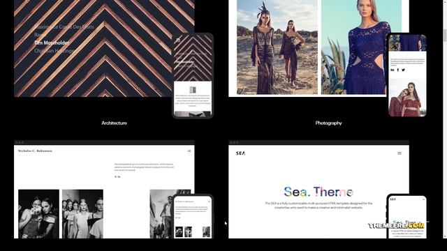 Portfolio HTML5 template SEA photography lightweight Aizawa смотреть онлайн