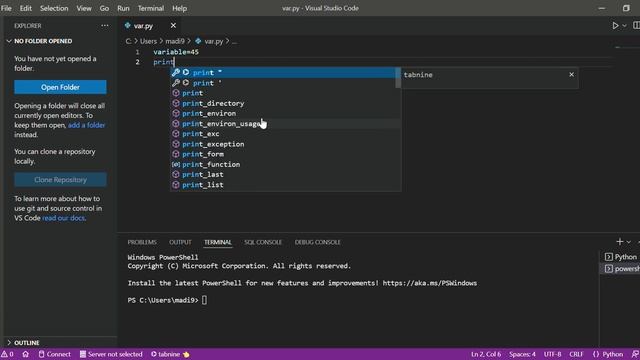 how to create variable in python смотреть онлайн