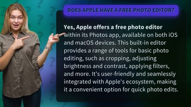 Does Apple have a free photo editor? смотреть онлайн
