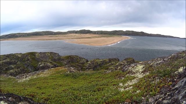 Река Воронья, Прилив , море впадает в реку, Кольский полуостров Баренцево море смотреть онлайн