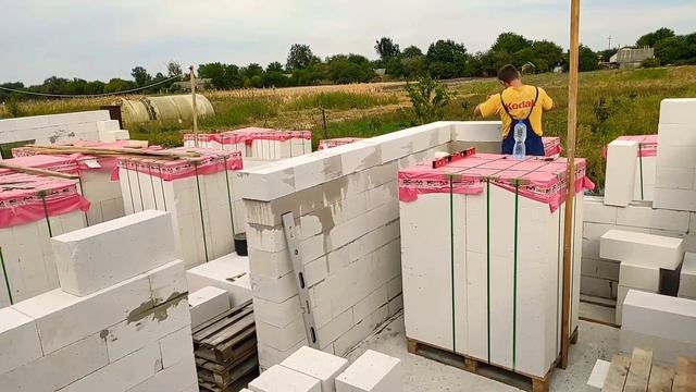 Кладка газоблока.Своими руками.