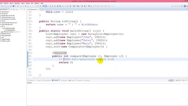 Sort a List Using List.sort() in Java смотреть онлайн