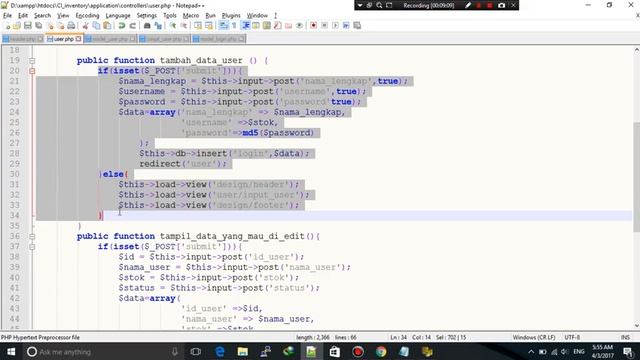 DVD Tutorial 24 Jam Mahir Codeigniter : Modul Pengguna Aplikasi смотреть онлайн