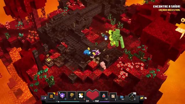 MINECRAFT DUNGEONS: Flames Of The Nether #7 - Modo Extra Caçada Ancestral | Gameplay da Dlc Dublado смотреть онлайн