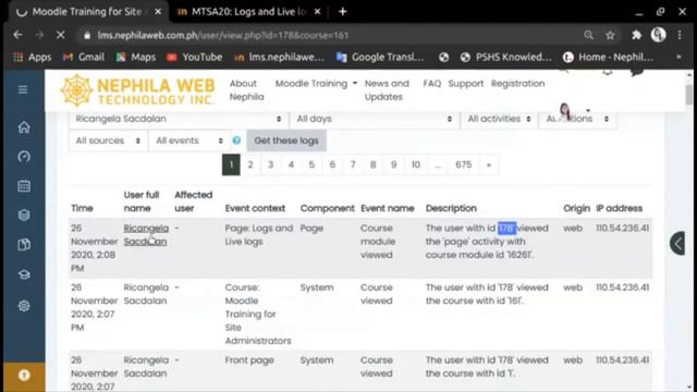 How to view logs and live logs in Moodle? смотреть онлайн