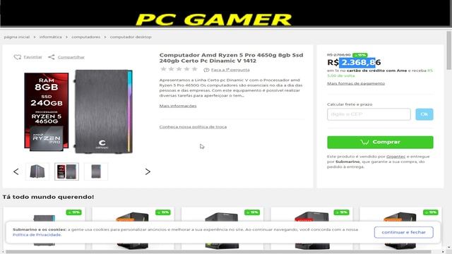 COMPUTADOR PICHAU GAMER KAGYU, AMD RYZEN 3 3200G, 8GB DDR4, SSD 240GB смотреть онлайн
