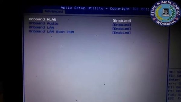Bios Setting asus EeePC 1025c