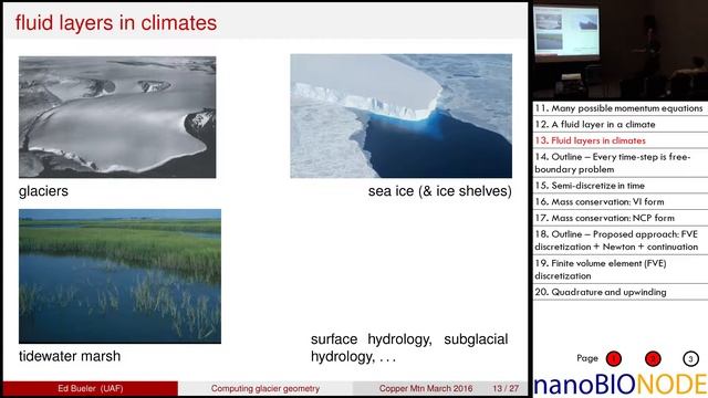 Computing glacier geometry in nonlinear complementarity problem form (Ed Bueler) смотреть онлайн