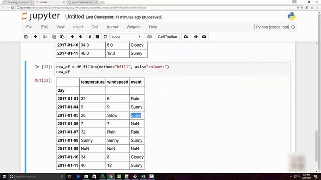 Python Pandas Tutorial 5: Handle Missing Data: fillna, dropna, interpolate смотреть онлайн
