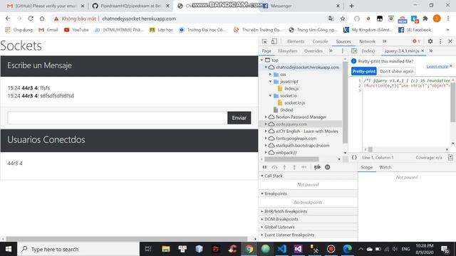 Web chat nodejs vs socket.io смотреть онлайн