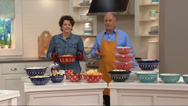 Cook's Essentials Madison or Savannah 3-pc Ceramic Bowls on QVC смотреть онлайн