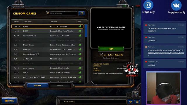 Warcraft 3 Nations League | KZ vs UA смотреть онлайн