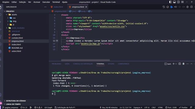 Curso Git & Github - Aula 22 - Realizando simulação de trabalho com branches ultrapassadas смотреть онлайн