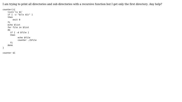 Unix & Linux: Print recursively all directories and subdirectories смотреть онлайн