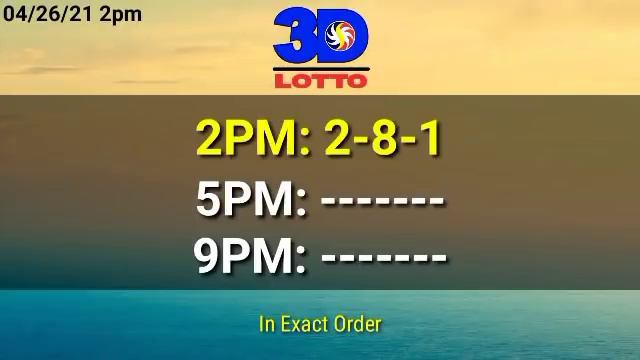 2pm PCSO Lotto Result Today April 26, 2021 2D 3D STL ez2 Swertes смотреть онлайн