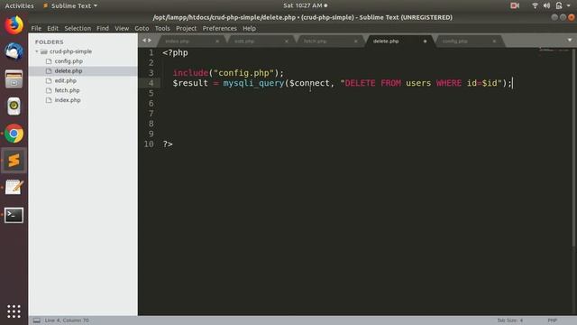how to delete data in mysql using php смотреть онлайн