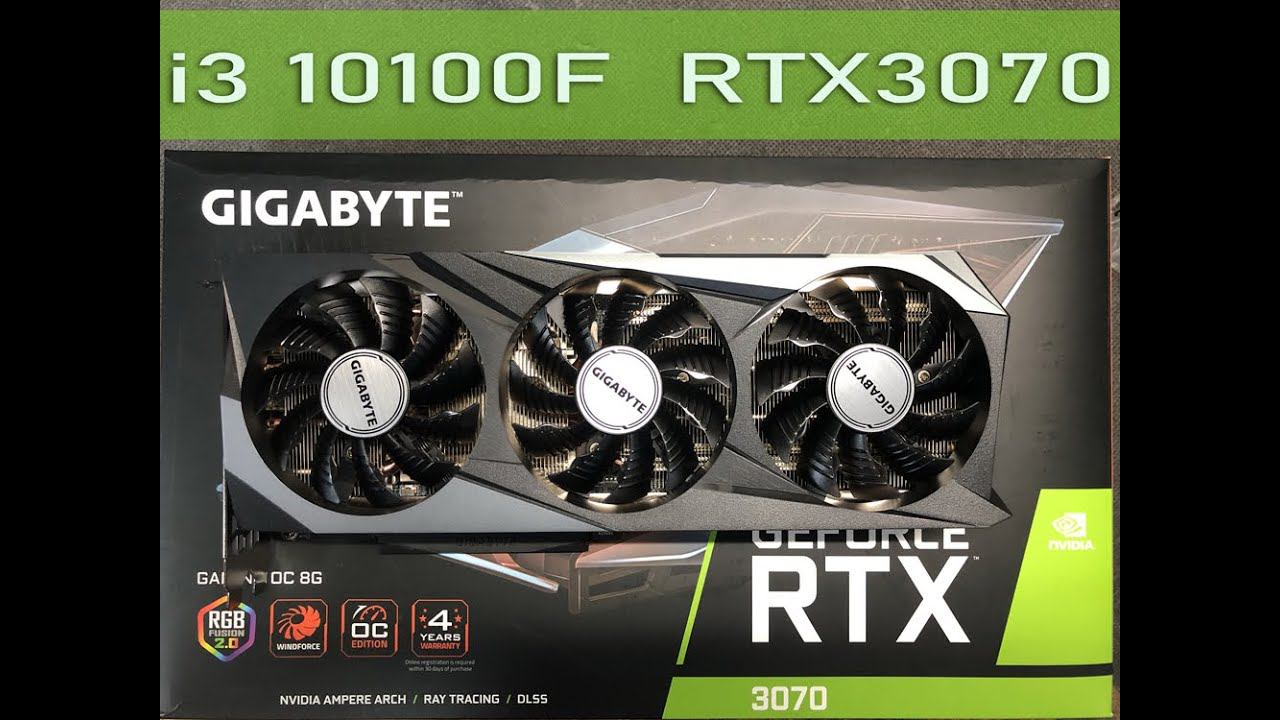 Gigabyte RTX3070 Gaming OC + i3 10100f тест в 16 играх смотреть онлайн
