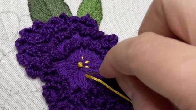 Blanket Stitch Embroidery Pink and Violet African || DIY Hand Embroidery for Beginner смотреть онлайн
