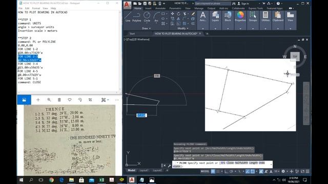 HOW TO PLOT LOT BEARING IN AUTOCAD TUTORIAL смотреть онлайн