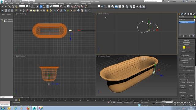 (3) 3d max - tutorial - creating a bathtub / Создание ванны смотреть онлайн