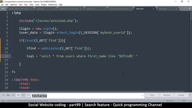 Social Website from scratch - Part 99 - search feature | OOP PHP with MYSQL Database смотреть онлайн