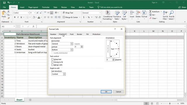 Ex 05 MS Excel Merge cells format cells смотреть онлайн