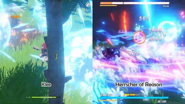 Skill Animations Side By Side Comparison - Genshin Impact vs Honkai Impact смотреть онлайн