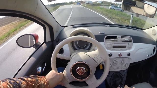 Fiat 500 Cabrio POV test drive смотреть онлайн