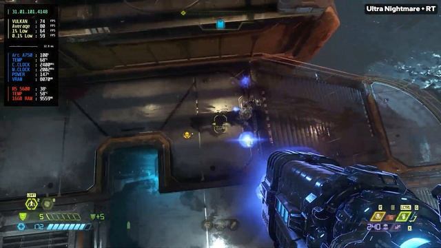 Intel Arc A750 8GB - Doom Eternal | Vulkan | Ultra Nightmare, Low and Ray Tracing смотреть онлайн