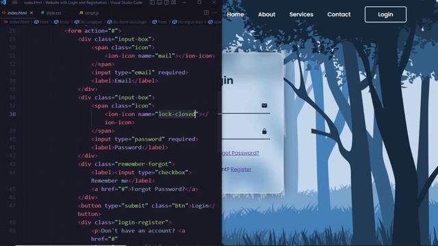 How To Make A Website With Login And Register | HTML CSS & Javascript смотреть онлайн