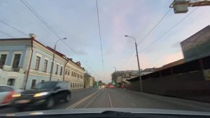 Вечерняя Казань/ Динамичная поездка по улицам Казани из окна автомобиля / октябрь