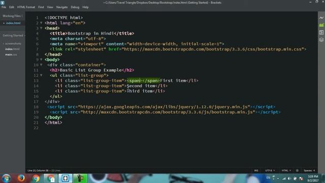 Bootstrap Tutorial in Hindi | List Groups in Hindi смотреть онлайн