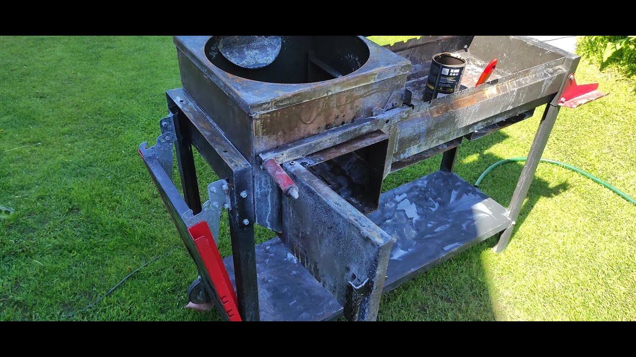 Покраска термокраской печки казан-мангала смотреть онлайн