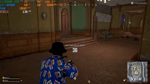 PUBG на i5 10400F/RTX2060 6Gb/16озу 3200МГц смотреть онлайн