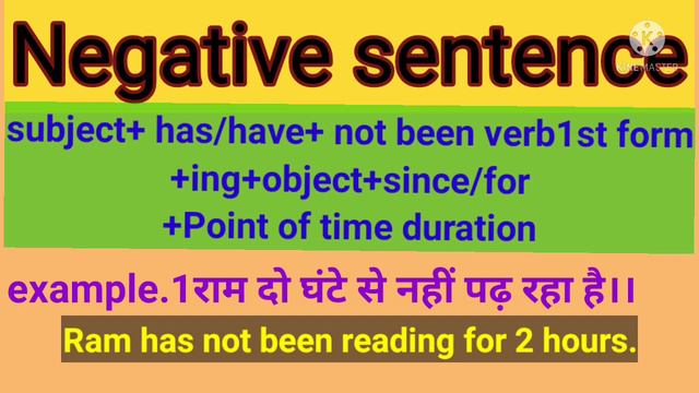 present perfect continuous tense/negative sentences/Interrogative Sentences смотреть онлайн